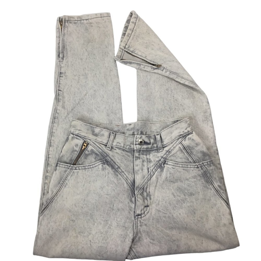 Vintage Lee Jeans Acid Wash Light Y2K Tapered Zipper Leg 100% Cotton High Rise